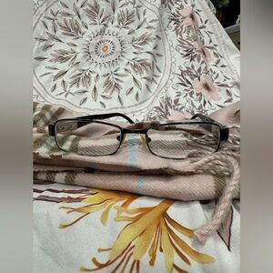 Versace Black and Silver Designer Eyeglass Temple